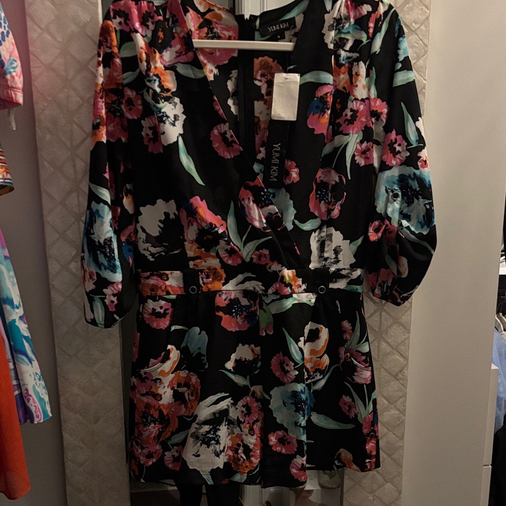 Floral Black Dress